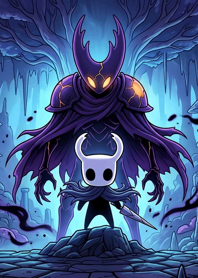 Hollow Knight Battle Illustration