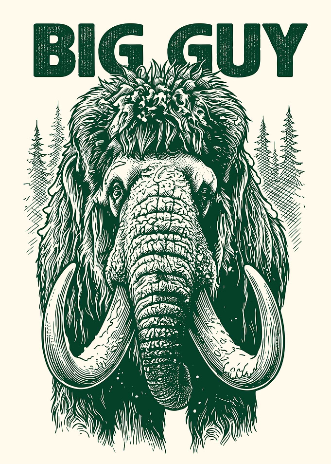 Big Guy Mammoth Illustration