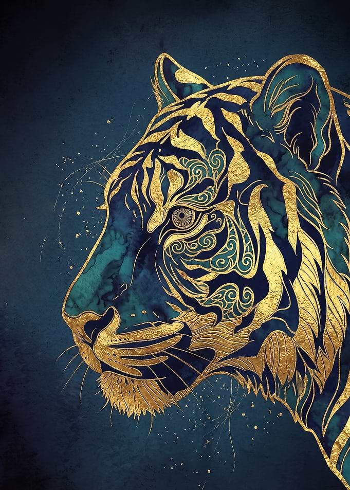 Golden Tiger Portrait