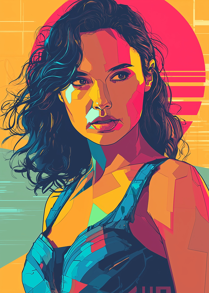Pop Art Portrait of Gal Gadot