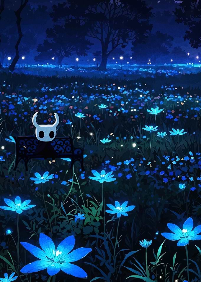 The Knight in a Blue Flower Field