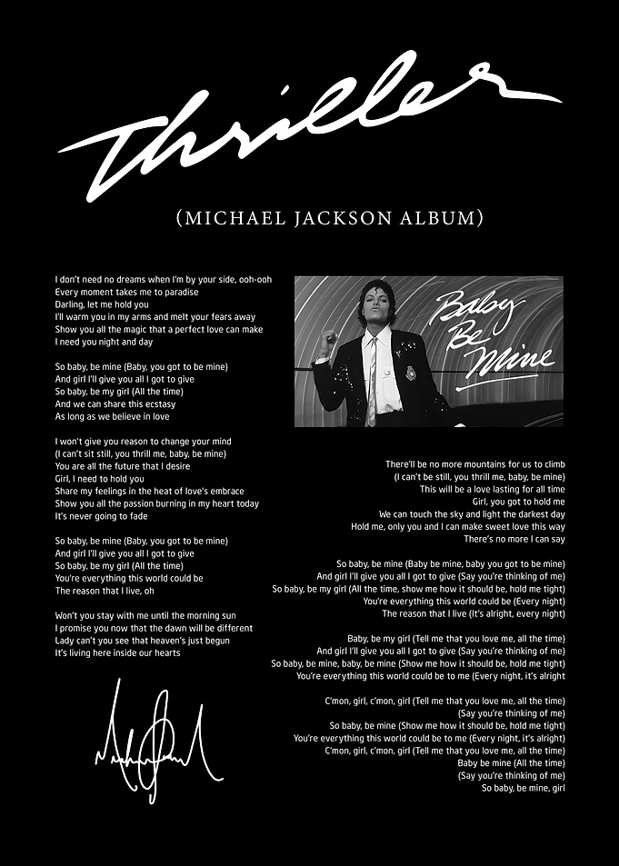 Michael Jackson Thriller Album Art