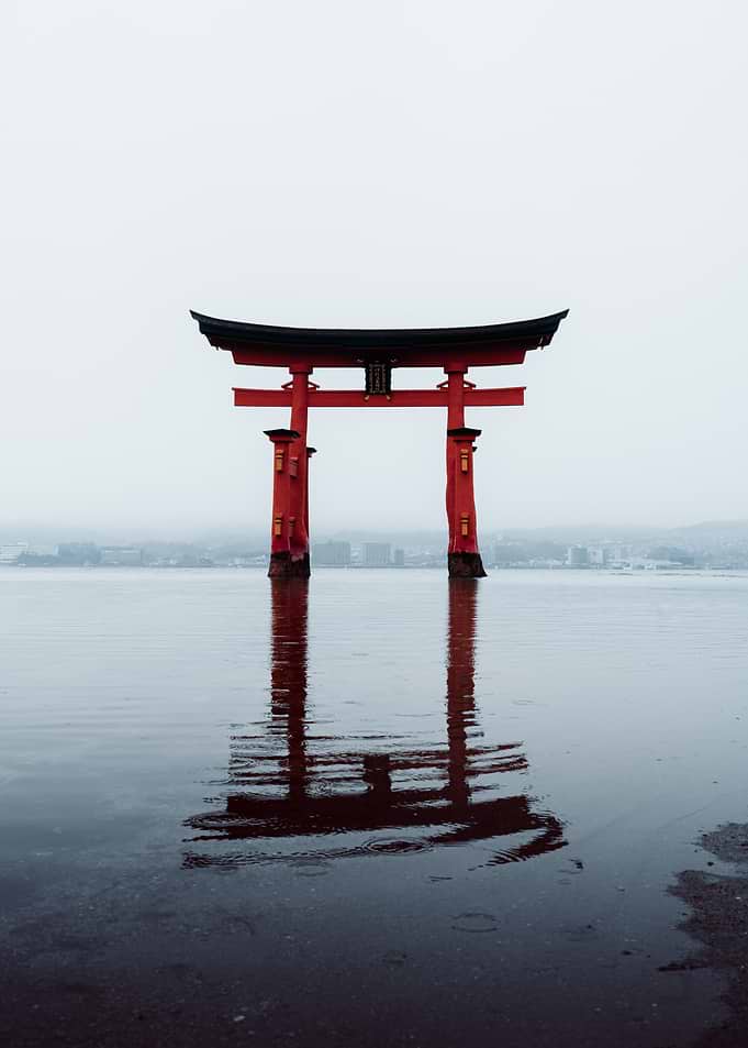 Miyajima Torii Gate Reflection