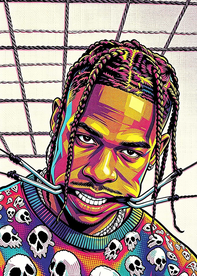 Travis Scott Pop Art Portrait
