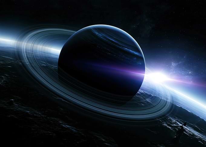 Ringed Planet in Deep Space