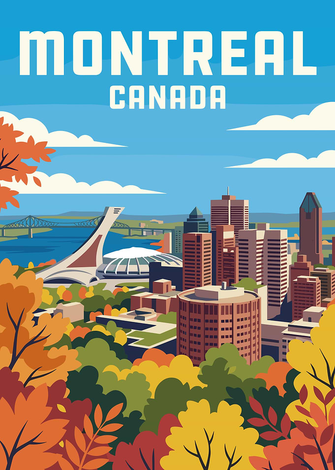 Montreal Canada Autumn Cityscape