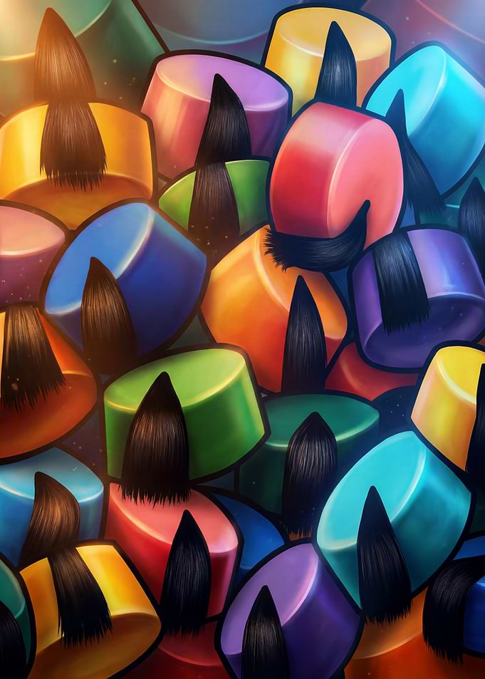 Colorful Paint Brushes