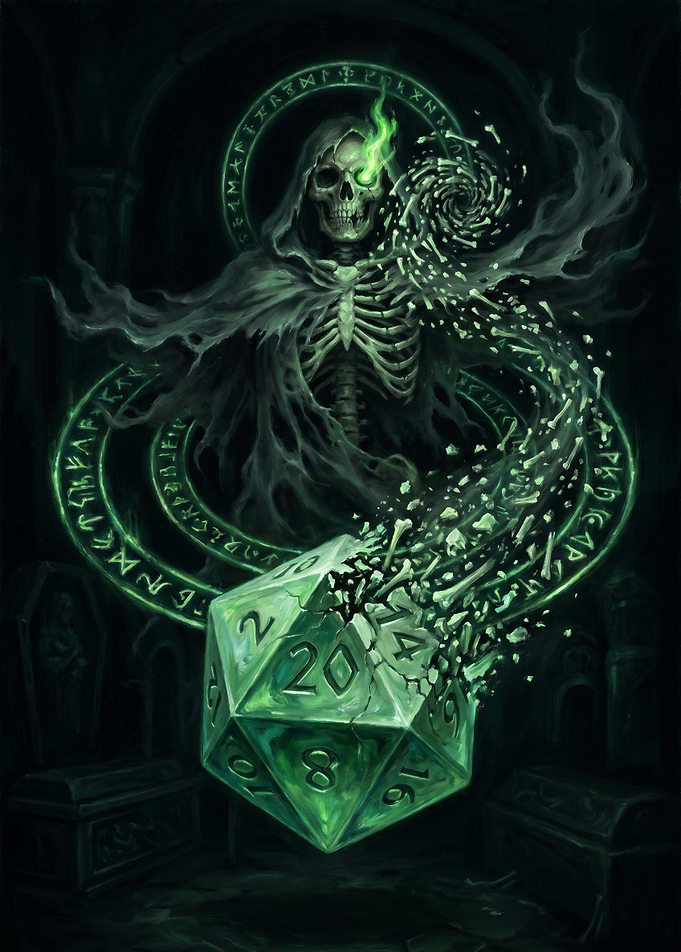 Grim Reaper and Exploding D20 Die