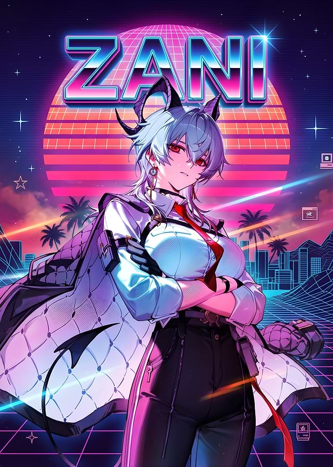Wuthering Waves Zani Retro Anime Character