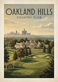 Oakland Hills Country Club Vintage Poster