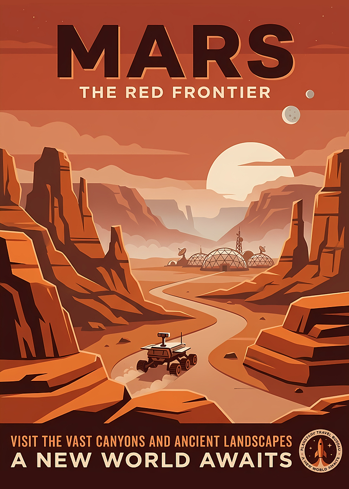 Mars The Red Frontier Travel Poster