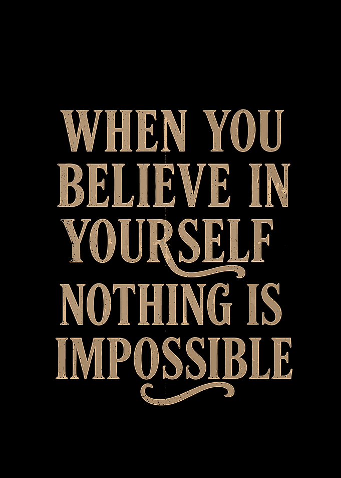 NOTHING IS IMPOSSIBLE Quote Text Art