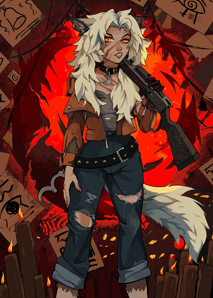 Deadlock Werewolf Woman with Shotgun and Handcuffs