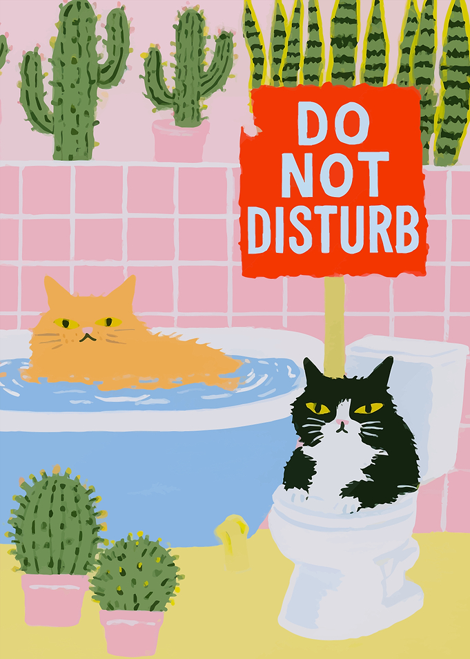 Cats in a Bathroom