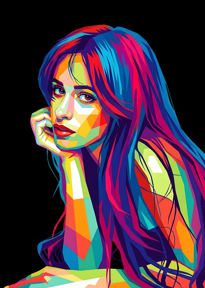 Colorful Portrait of a Woman