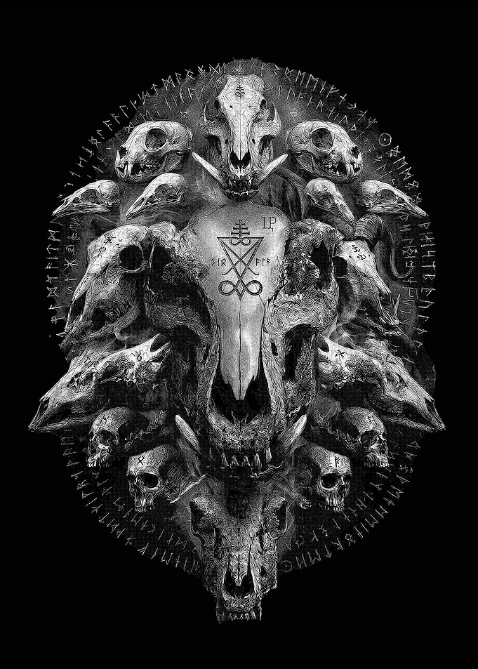 Occult Symbol with Animal Skulls