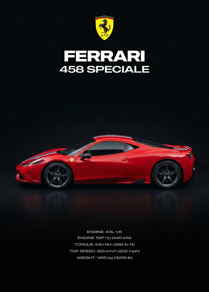 Ferrari 458 Speciale Poster