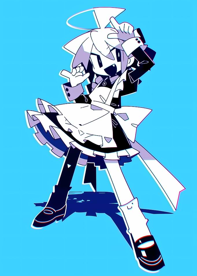 Anime Maid Character with Halo