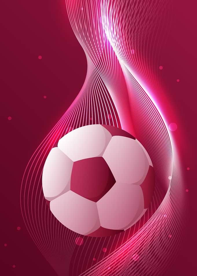 Soccer ball with abstract background