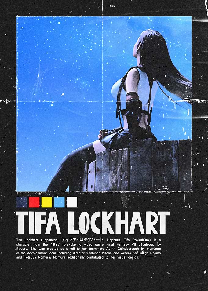 Tifa Lockhart Vintage Poster