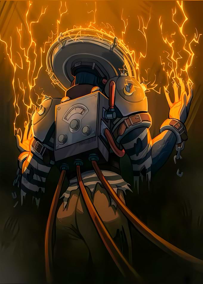Electric Man with Lightning