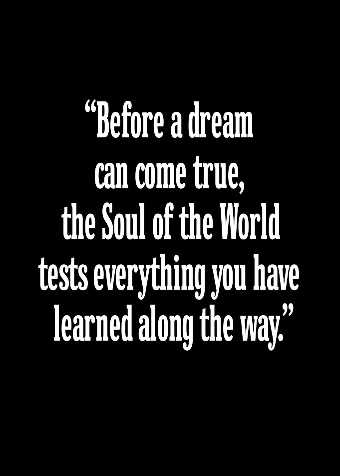 Inspirational Quote on Black Background