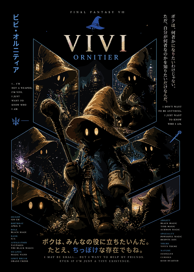 Vivi Ornitier Final Fantasy VII Poster