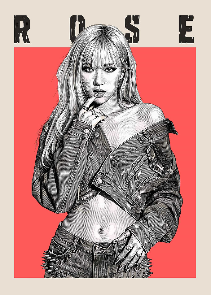 Rose Blackpink Denim Outfit