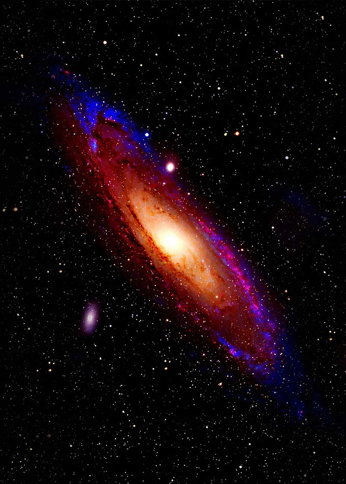 Andromeda Galaxy in Space