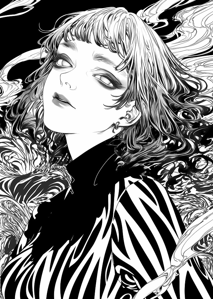 Monochromatic Portrait of a Woman