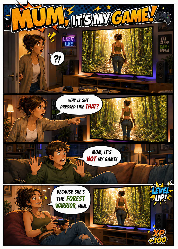 Mom Reacts to Video Game Outfit