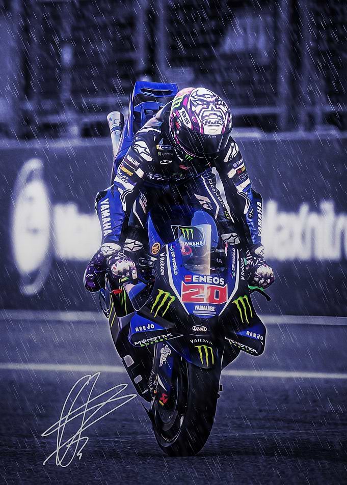 Fabio Quartararo Rider in Rain
