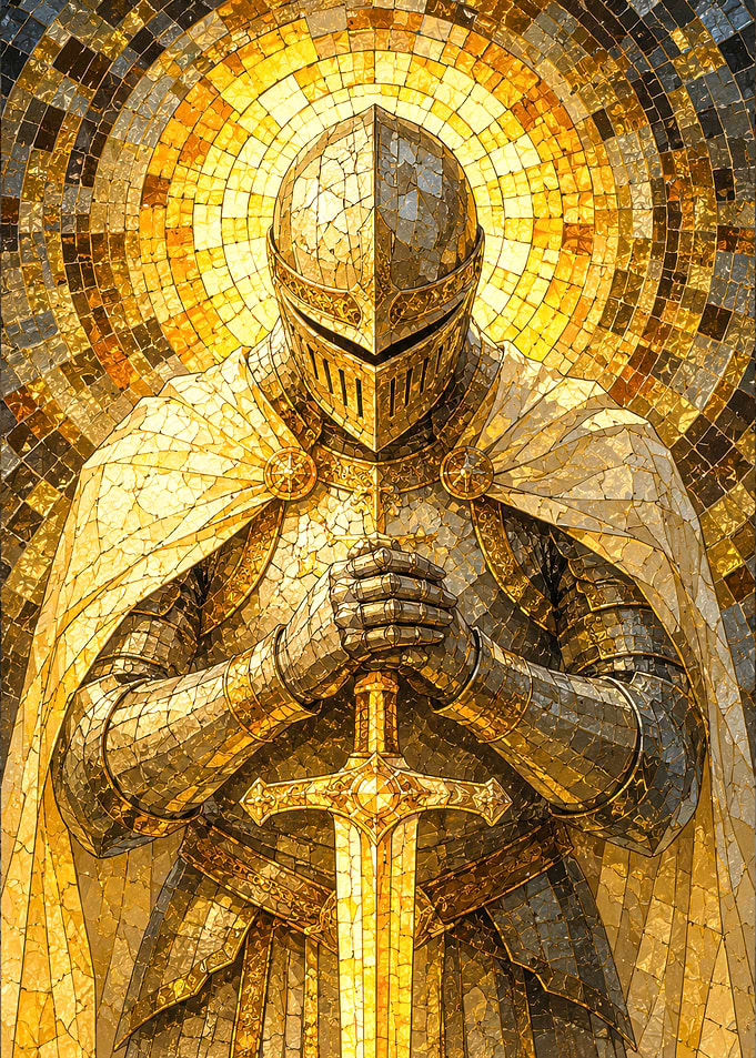 Golden Knight Mosaic