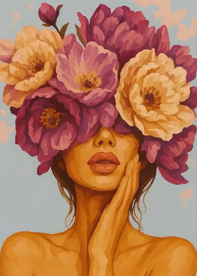 Woman with Floral Headdress