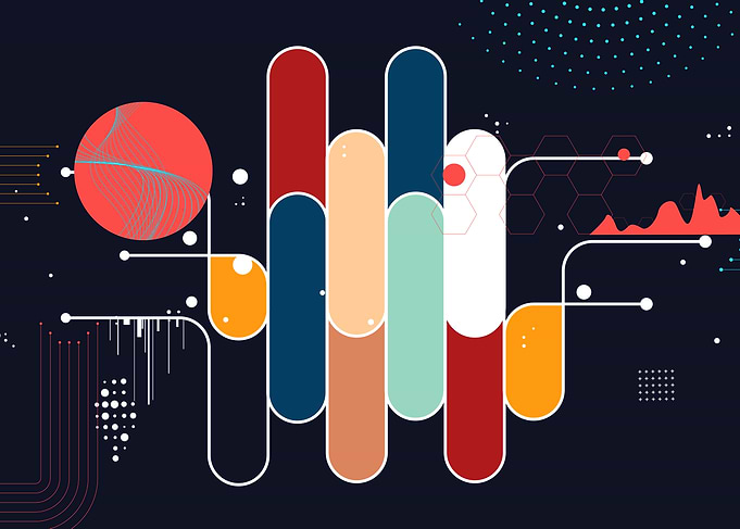 Abstract Digital Data Visualization