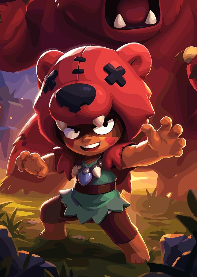 Nita and Bruce from Brawl Stars