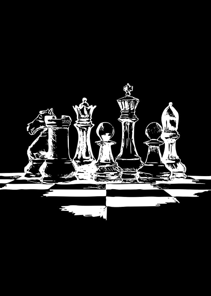 Chess Pieces on a Board