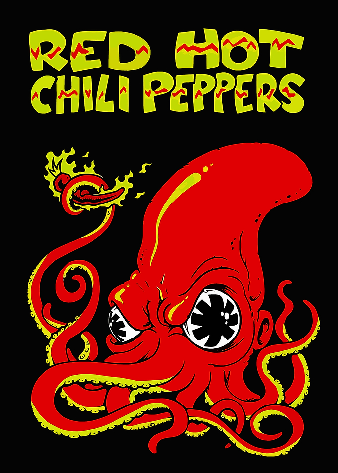 Red Hot Chili Peppers Octopus Art