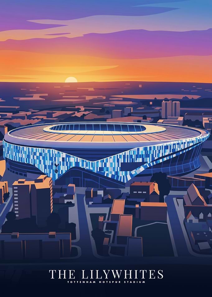 North London Football Stadium Art