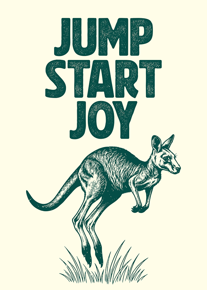 Jump Start Joy Kangaroo Illustration