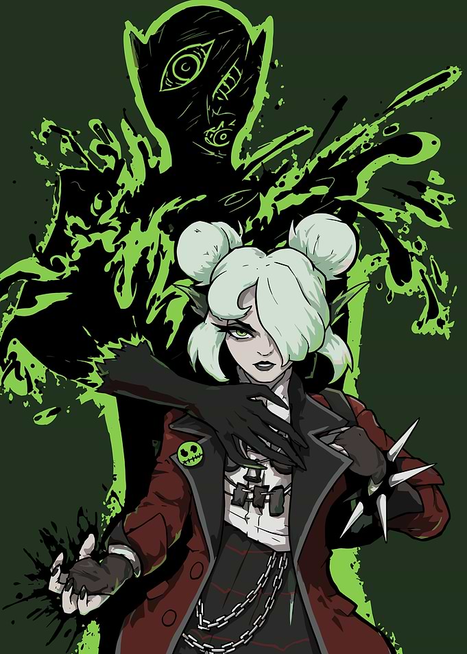 Deadlock Gothic Anime Girl with Shadow Figure