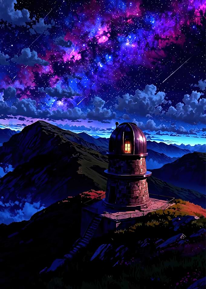Observatory Under a Cosmic Sky