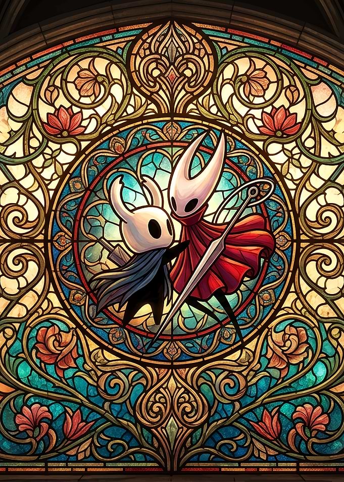 Hollow Knight Stained Glass Art