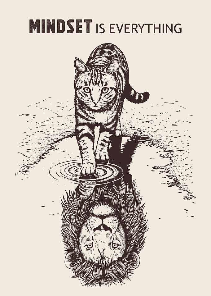 Cat's Reflection as a Lion