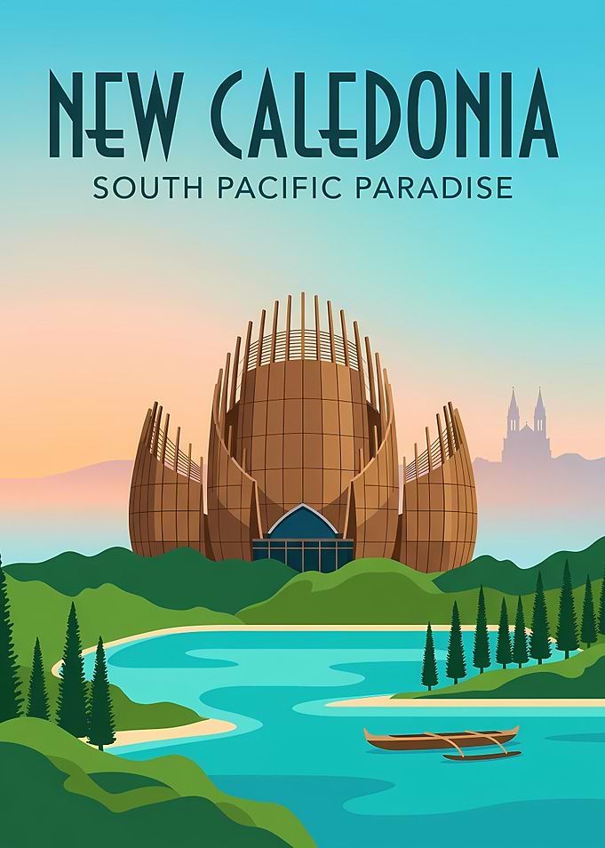 New Caledonia South Pacific Paradise Poster