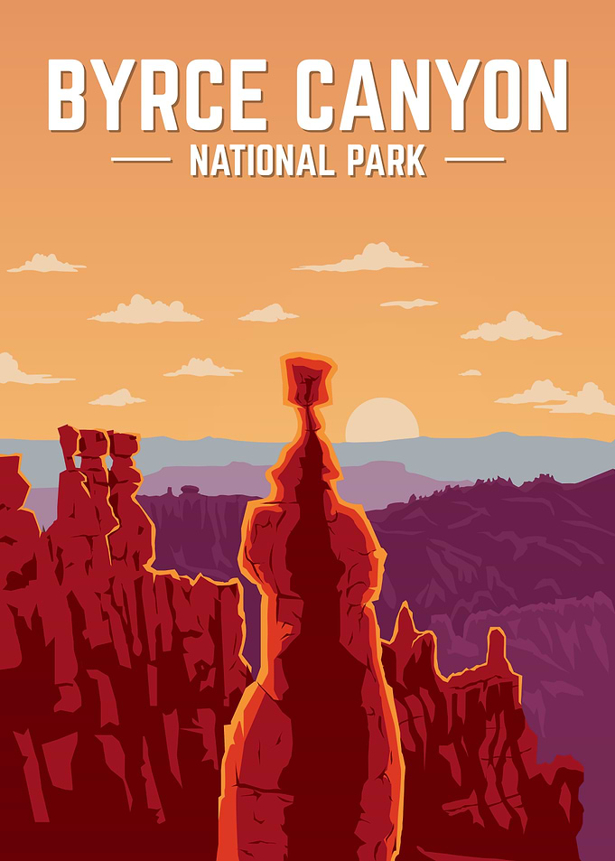 Bryce Canyon National Park Vintage Poster