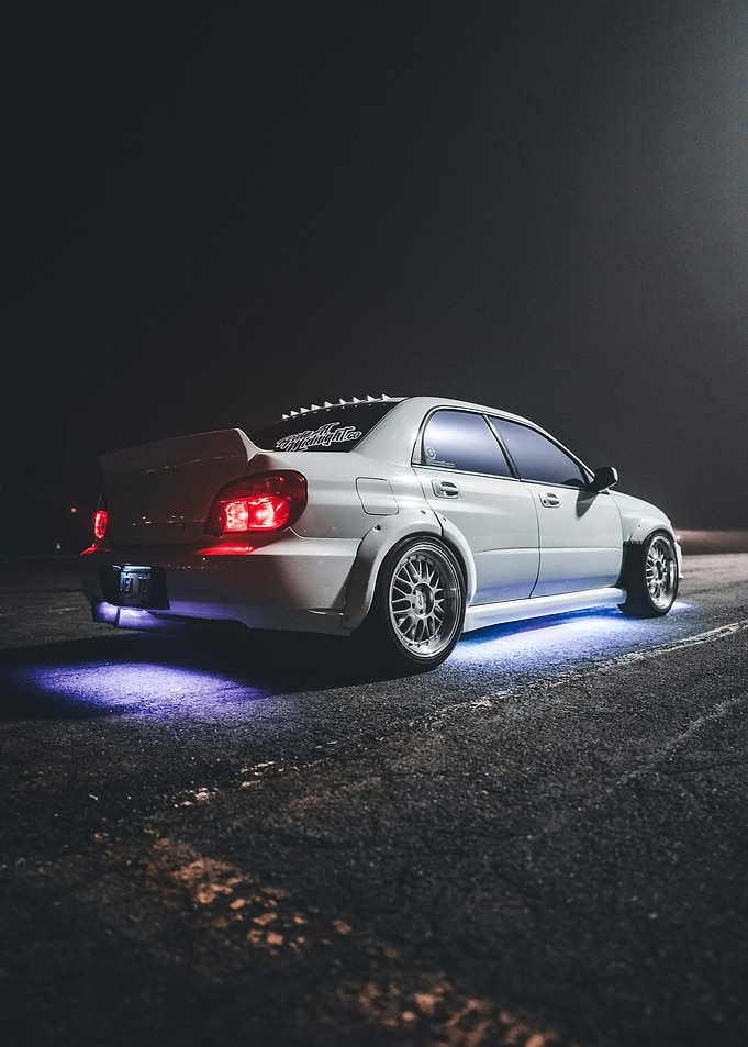 Subaru Impreza at Night