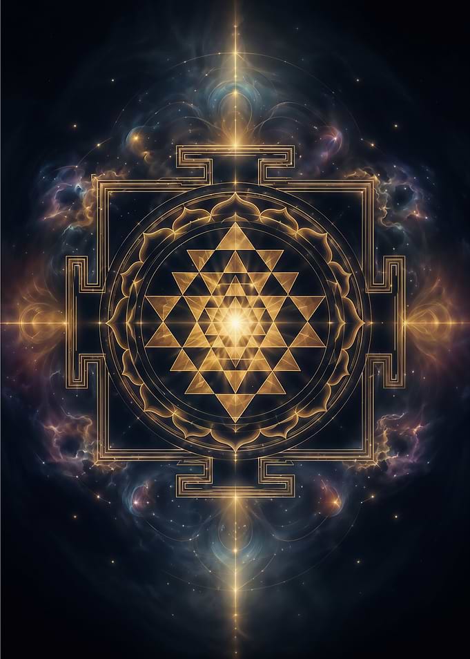 Celestial Sri Yantra of Eternal Illumination