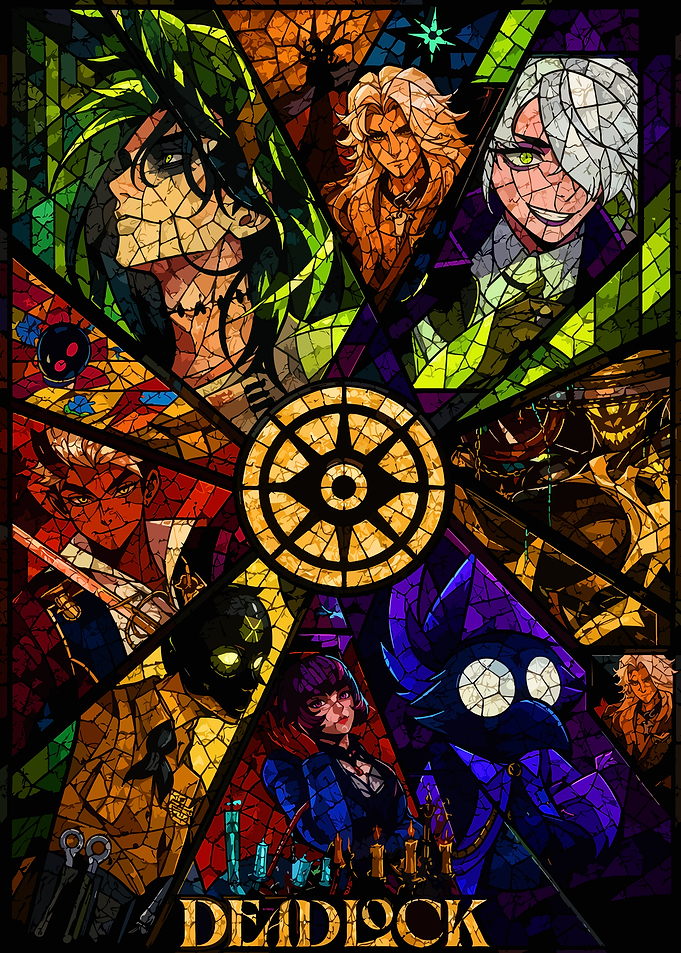 Deadlock Stained Glass Anime Poster