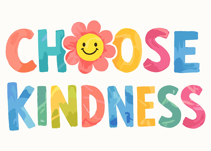 Choose Kindness Watercolor Typography Poster Colorful Positive Quote Wall Art
